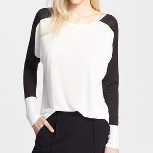 Vince Colorblock Long Sleeve Tee